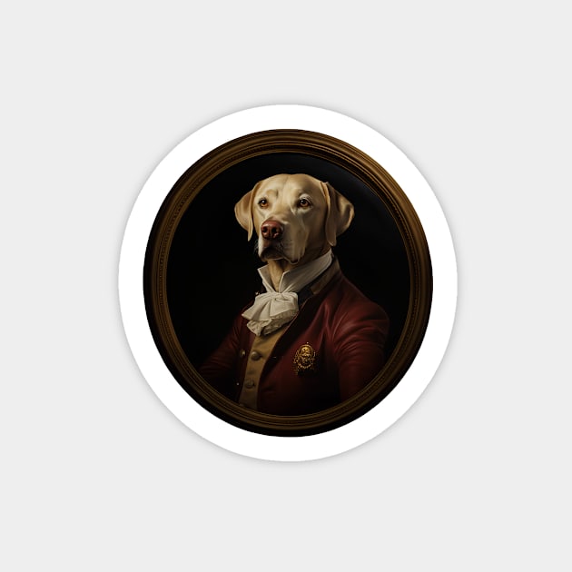 Victorian Noble Labrador Retriever - Oil Painting Style Sticker by Not Art Designs